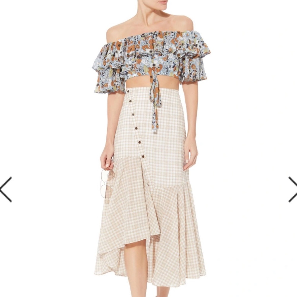 Alexis Adona Floral Off the Shoulder Crop Top - Picture 7 of 7